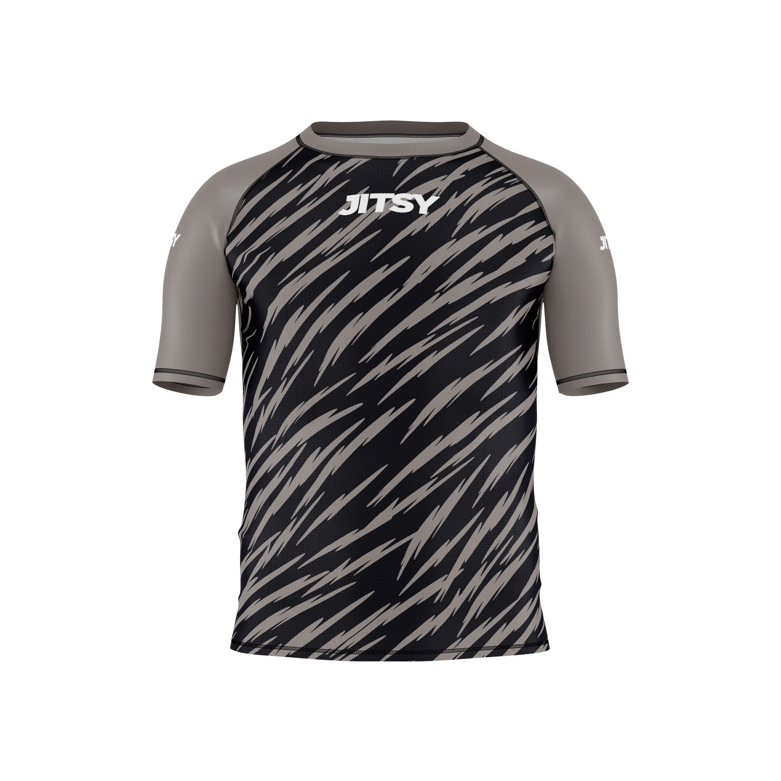 Zaps Ranked BJJ Rash Guard - Kids - Grey